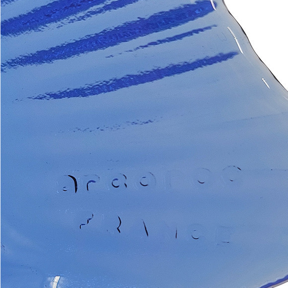 Arcoroc France Blue Glass Poisson Fish Shape Two Plates - Picture 4 of 10